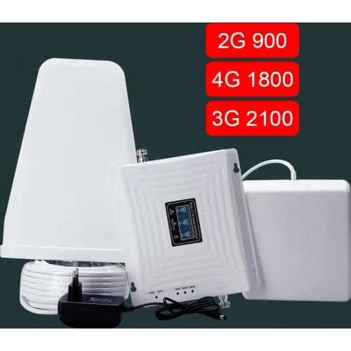 Mobile Signal Amplifier GSM 2g 3g 4g Repeater 900 1800 2100 Mobile Network Booster 4g LTE Communication Amplifier GSM 3g 4g 70dB