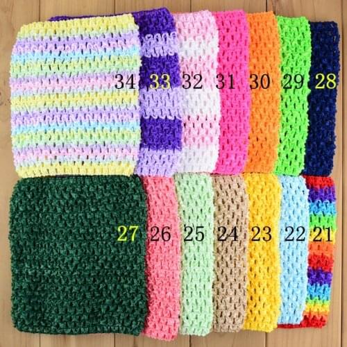 30pcs / lot , 34C New 15cmX15cm 6inch Crochet tutu Tube Tops Chest Wrap wide Crochet headbands Christmas gift drop