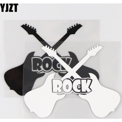 YJZT 13.4×10.1CM I LOVE ROCK Vinyl Decal Car Sticker Personality Art Fashion Decor Black/Silver 4C-0393