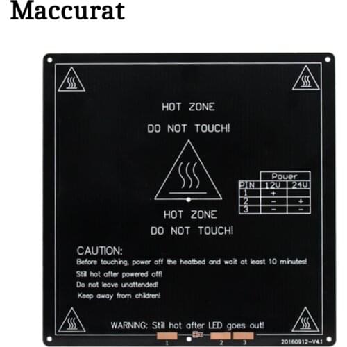 3D Printer Parts Aluminium heatbed Upgraded MK3 220*220*3mm black MK3 hotbed latest for Hot-bed Support 12V/24V for 3D Printer