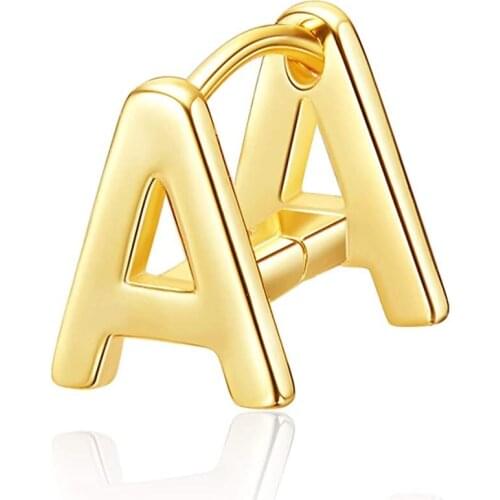 Initial Stud Earrings for Women 14K Gold Plated Letter A-Z Stud Earrings Jewelry