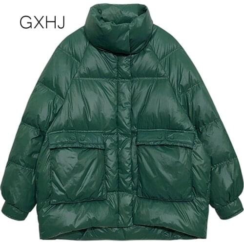 2021 Womens Winter Down Jacket Coats Women Thick Warm Puffer Jacket Down Parka Female Outerwear Clothing LHJ307