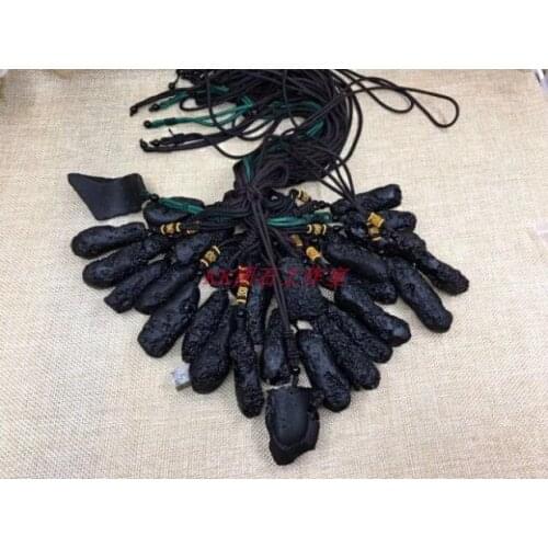 1PC Eastern charm 100% natural meteorite Czech crystal meteorite lucky pendant energy + Necklace accessories 15-25g