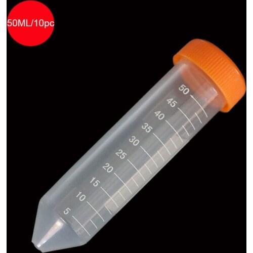 10pc 50ml Laboratory Analysis Tube Frozen Outlet Centrifuge Tube Capacity Large Bottle Bottle with Screw Cap