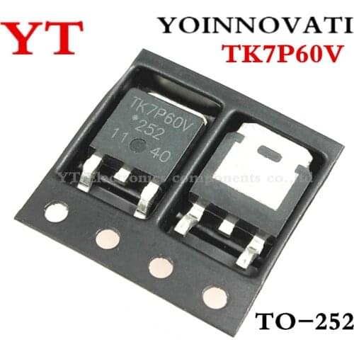 10pcs/lot TK7P60V TK7P60 SOT-252 600V 7A Best quality