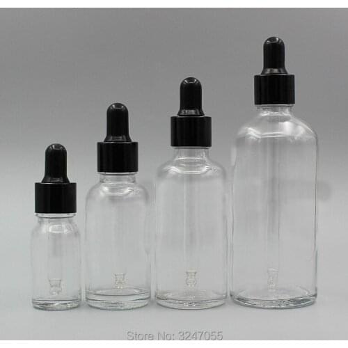 5/10/15/20/30/50/100ML Clear Glass Empty Cosmetic Essential Oil Refillable Bottle, DIY Portable Liquid Dropper Bottle n Pipettes