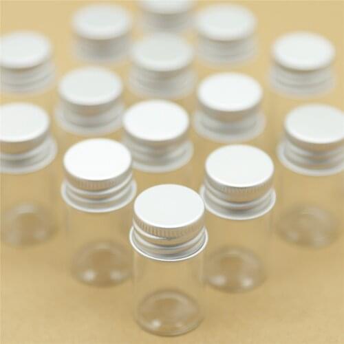 50PCS/lot 22*40mm 8ml Tiny Glass Small Bottles storage bottles & jar Glass Jars Transparent Vial Mini Containers Bottles