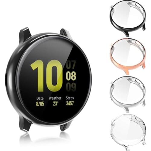 Active2 case for galaxy case watch active 2 44m sm r830 r820 r500 silicone protective cover for samsung watch active 2 40mm