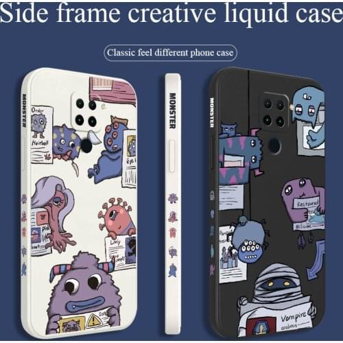 Hello Monster Phone Case For Xiaomi Redmi Note 10 10S 9T 9 8 7 Pro MAX Redmi 9 9A K40 K40pro K30 K20 Liquid Silicone Cover
