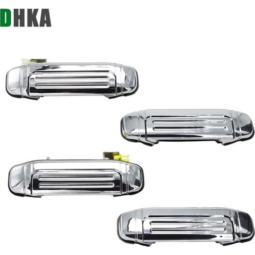 DHKA 4PCS a car set outside exterior door handle for Mitsubishi Pajero 2 1991--1998 and Montero 1992-2000 metal chrome