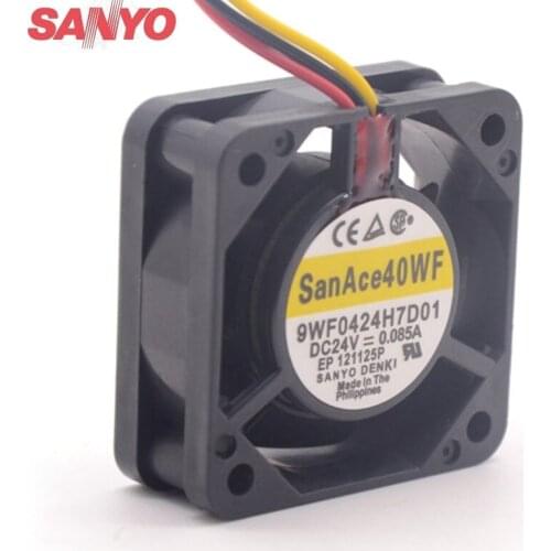 For Sanyo 9WF0424H7D01 4015 40mm 24V 0.085A cooling fan waterproof server inverter