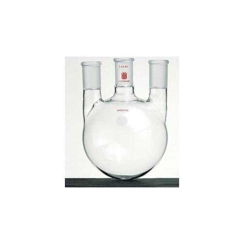 Flask, Three neck, Vertical, Capacity:5000ml, Center joint:34/45, Side Joint:29/42