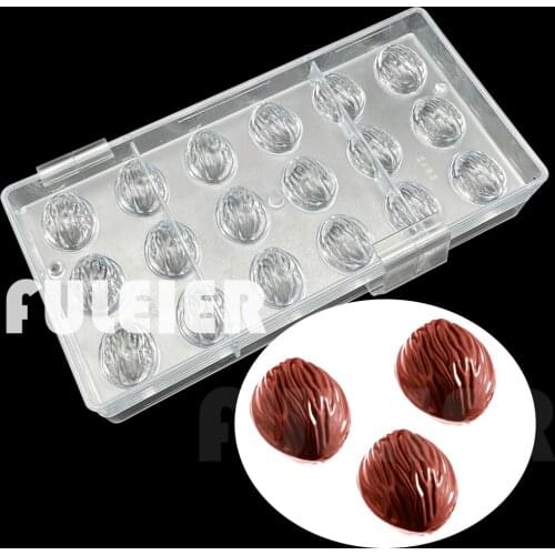 Pecan Shape Polycarbonate Chocolate Mold For Baking Candy Mold Confectionery Tool Bakeware Cake Mold