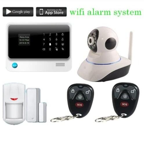 G90B plus WiFi GSM GPRS Home Security Alarm System Russian/Spanish/French menu burglar alarm work with 2MP wifi IP PTZ camera
