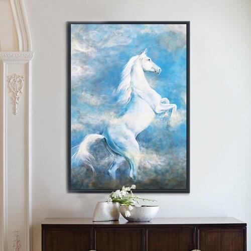 Chinese cross stitch patterns horse DIY cross-stitch kits printed on fabric animal home decoration wall painting embroidery set