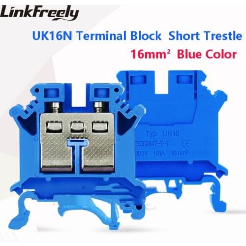 UK16N 50pcs Wire Screw Terminal Connector UK1.5 UK2.5 UK3N UK5N UK6N UK10N UK25N -240N Faston Splice Crimp Terminal