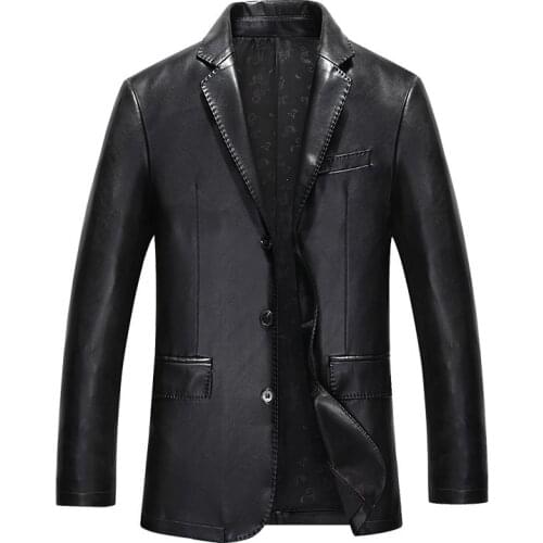 Leather Mens 2020 new clothing sheepskin mens business leather suit coat