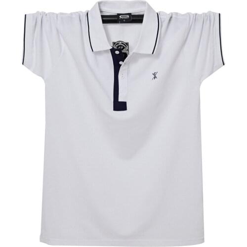Summer Men Polo Shirt Cotton Business Casual Work Casual Male Polo Shirt Short Sleeve Embroidery Brand Clothing Plus Size M-6XL