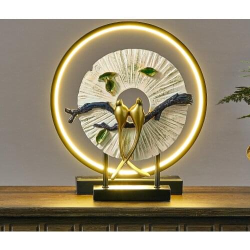 Magpie Figurines Feng Shui Money Tree Table Decoration Accessories Modern Resin Embellishments Pendulum Stand Home Decor