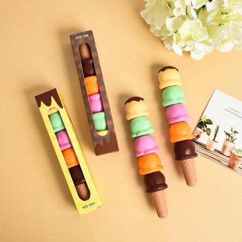 75 pcs/lot Creative Mini Ice Cream Highlighter Kawaii 5 colors Drawing Painting Art Marker Pen School supplies Stationery gift