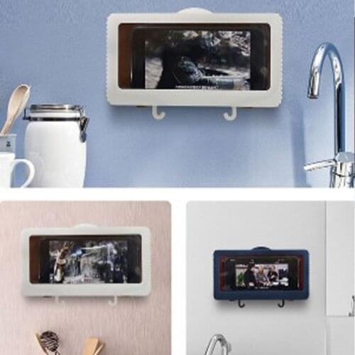 Shower Mobile Phone Wall Mount Holder Waterproof Wall Mount Wall Phone Holder For Shower Bathroom Kitchen
