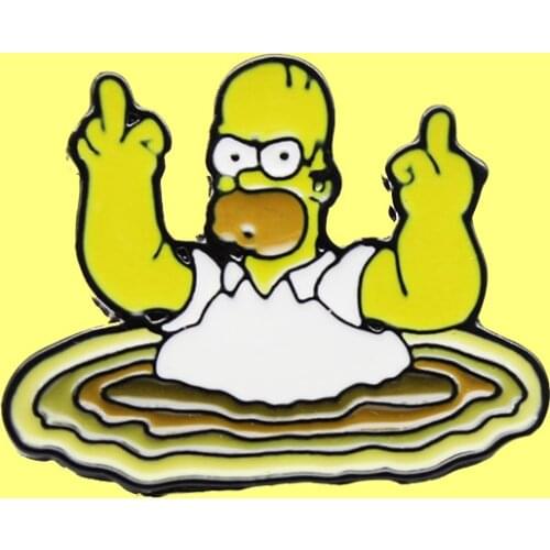 New Simpson vortex Enamel Brooch Fashion personalized Lapel Pin Cartoon animation entertainment culture Badge child gift