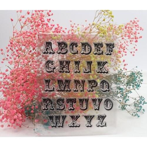 New Arrival Alphabet Transparent Clear Rubber Stamps for DIY Scrapbooking Making Photo Album Crafts Template Handmade Decor