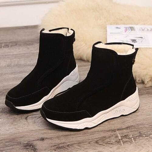 Platform Shoes Women Snow Boot Warm Winter Shoes Woman Ankle Boots Round Toe Shoes for Girls Women Fashion Comfortable Boots