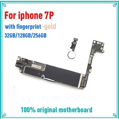 Gold Original unlocked for iphone 7 plus Motherboard with Touch ID,with IOS System for iphone 7P Logic boards,Good Working