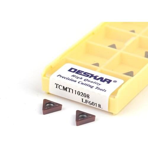 10Pcs TCMT110204 LF6018 TCMT110208 Original CNC Cut Machining Blade Carbide Insert Turning Tool Boring Hole Triangle Single Side