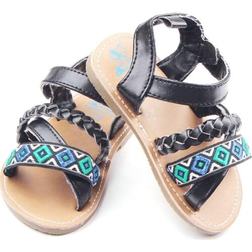 0-12M baby girl sandals pu upper hard sole newborn infant sandals summer shoes for babies F19