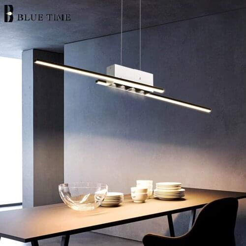 Modern Pendant Light For Kitchen Lamp Home Hanging Light Black&White For Living Room Bedroom Dining Room Led Fixture 110v 220v