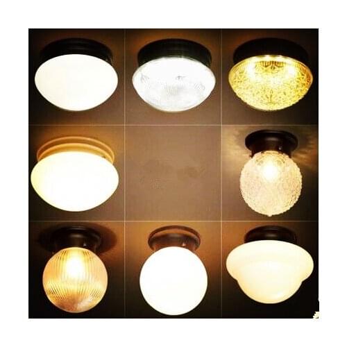 Glass American Retro LED ceiling Lamp For Living Room Loft Industrial Vintage Ceiling Light Fixtures Plafonnier Luminaire