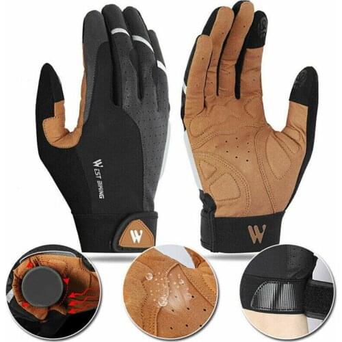 WEST BIKING Sports Cycling Gloves Touch Screen Men Women MTB Bike Gloves Running Fitness Gym Riding Motorcycle Bicycle Gloves