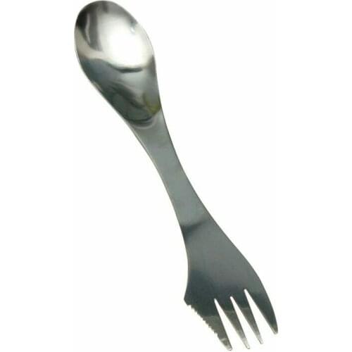 100pcs 3 in 1 Stainless Steel Fork Spoon Spork Cutlery Utensil Combo Multifunctional Kitchen Outdoor Picnic Spoons Tool Tools