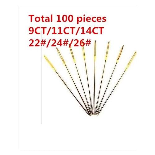 Total 100 Pieces Embroidery Needle
