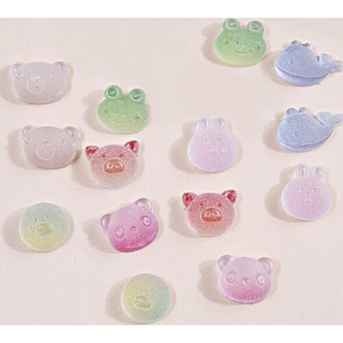 10 PCS 7 Colors DIY Imitation Fudge Resin Earrings Hair Accessories For DIY Jewelry Making
