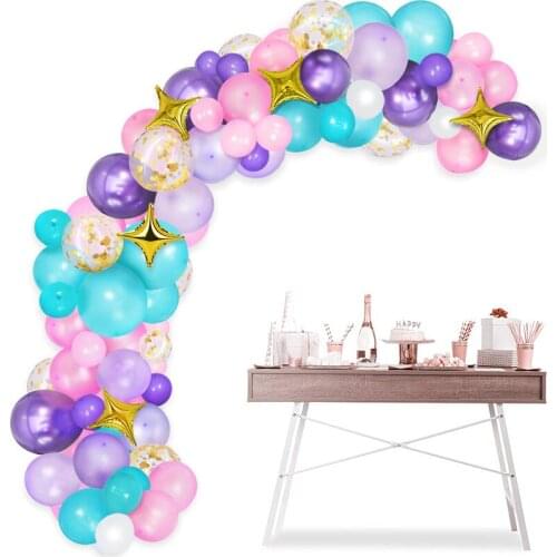 178PCS Mermaid Unicorn Latex Balloon Arch Kit Garland Rainbow Birthday Party Decoration Supplies Baby Shower Wedding Kids Girl
