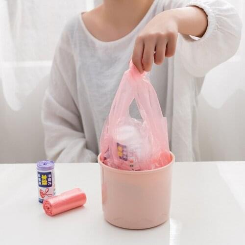 20pcs/Roll 34x45cm Mini Vest Type Disposable Trash Bags For Car Table Use Small Plastic Bags Garbage Bags trash bags