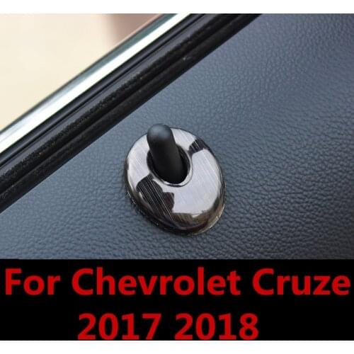 For Chevrolet Cruze 2017-18 4pcs Car Styling Interior Metal Door Latch Cover Mention Modified Decorative Circle Trim Accessories