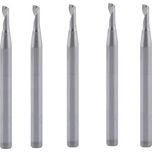 5Pcs 3.175x2.0x6mm Single Flute Milling cutters for Aluminum CNC Tools Solid Carbide,aluminum composite panels