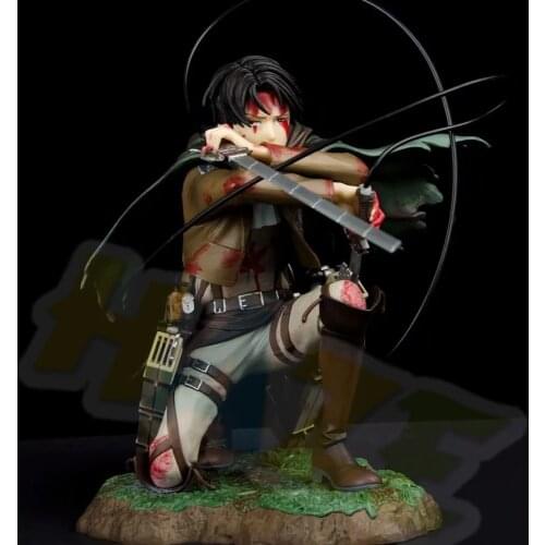 Anme Attack on Titan Levi Ackerman Battle Ver. PVC Figure Model Toy 18cm New