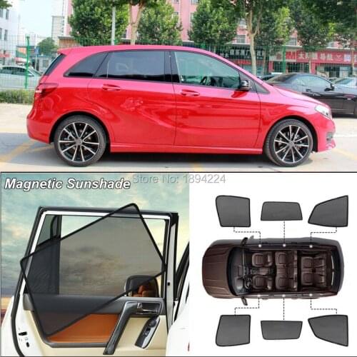 Car Full Side Windows Magnetic Sun Shade UV Protection Ray Blocking Mesh Visor For Mercedes Benz B Class