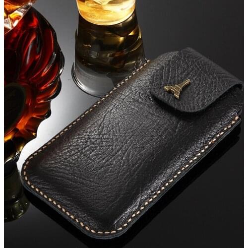 For LG Risio 3 Q Stylus Q Note Plus Rebel 4 LTE GSM Q7 Case Genuine Leather Holster Belt Clip Phone Cover Waist Bag Handmade