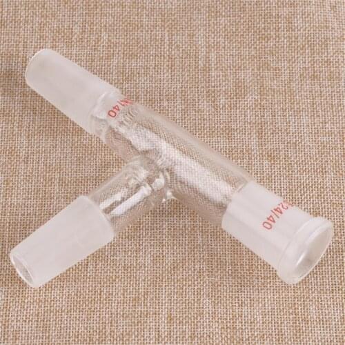LETAOSK Experiment 3-Way Distilling Adapter 75&Deg Bend Tube Distillation Head 24/40 Borosilicate glass 3.3