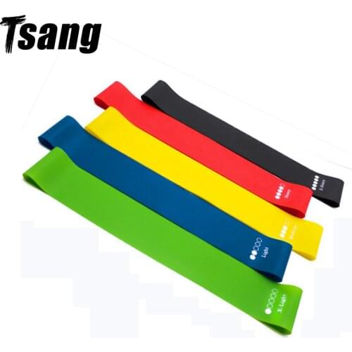 Tsang 5 Levels Resistance Bands for Yoga Gym Fitness Rubber Stretch Elastic Assist Bands Exercise Training Workout Equipments