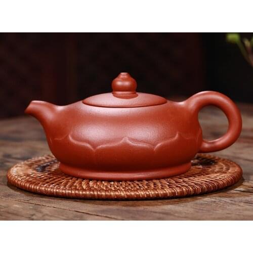 Yixing recommended semi-manual strength zen lotus teapot undressed ore qing cement 250 cc kung fu tea set the teapot