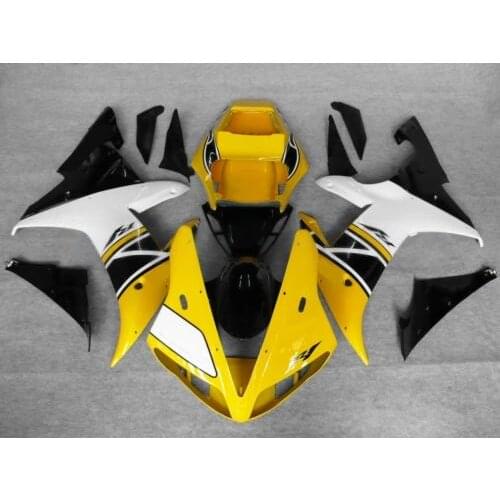 Motorcycle Fairing kit for YAMAHA YZFR1 02 03 YZF R1 2002 2003 YZF1000 yzfr1 02 03 ABS Yellow white Fairings set+7gifts YE30