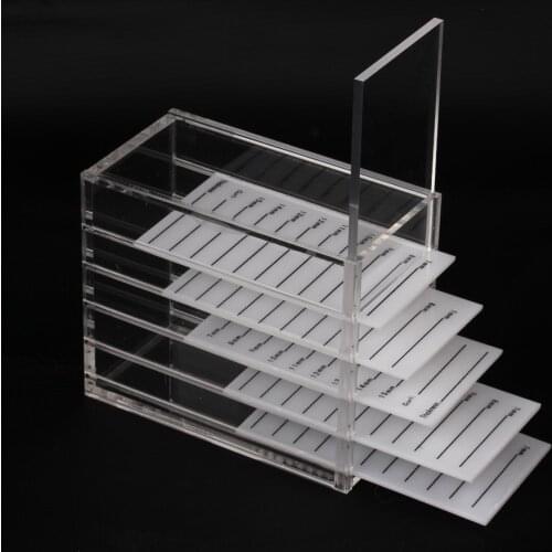 5 Layer Eyelash Extension Storage Box Acrylic Lash Holder Pallet For Individual Volume Lash Extension Display Stand Makeup Tools
