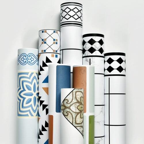 Kitchen oil-proof sticker high temperature resistant stove with waterproof and oily fume self-adhesive wallpaper bathroom counte